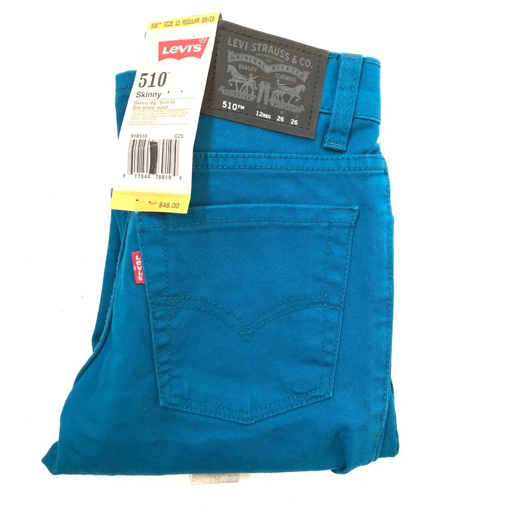 NWT Levi's 510 Skinny Denim Jeans Boys Size W12